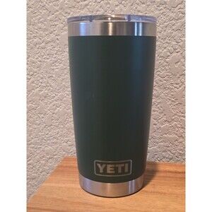 YETI Rambler Tumbler MagSlider Lid To-Go Travel Mug Black Forest Green 20 oz